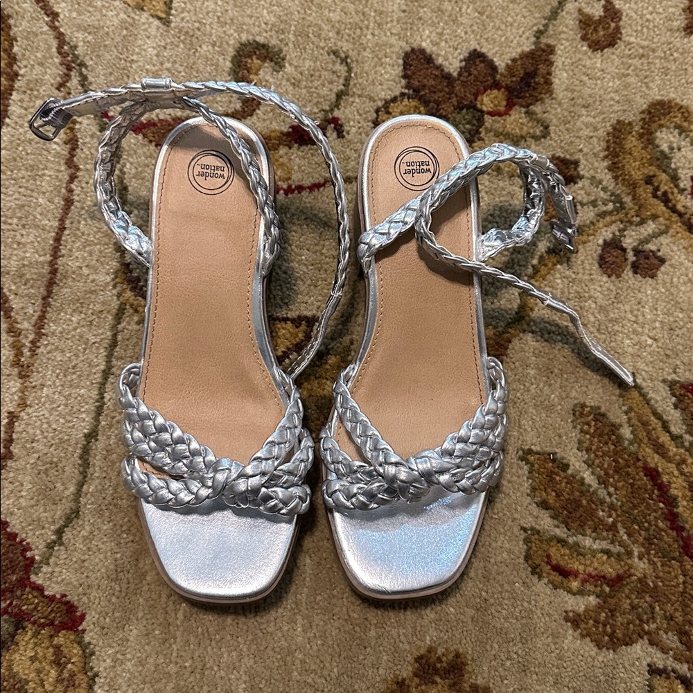 Wonder Nation Silver Kids Dress Shoes